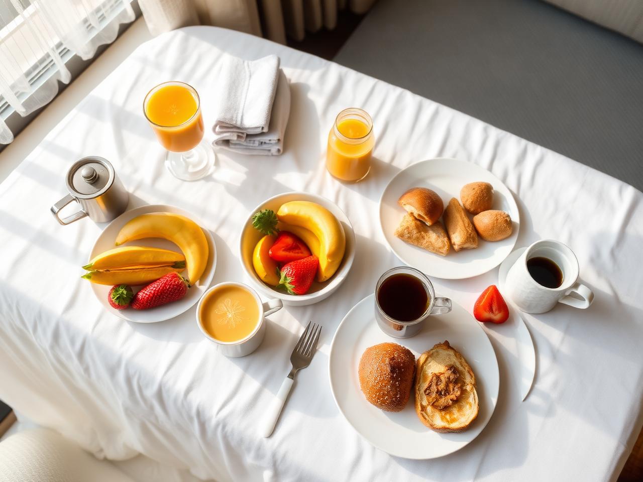 Breakfast served at Golden Palm Hotel